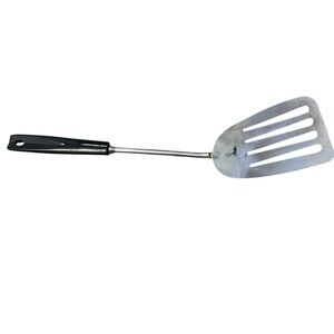 Vintage EKCO USA Stainless Steel Slotted Turner Spatula Black Handle 13” Kitchen
